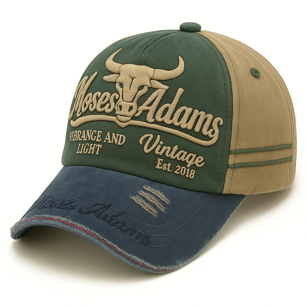 Moses Adams cowboy embroidery cap