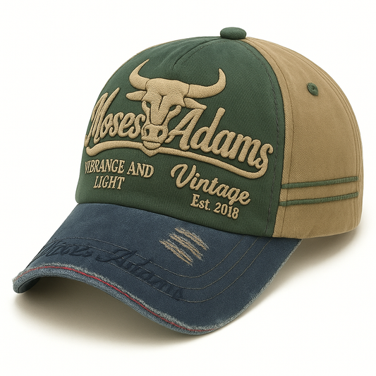 Moses Adams cowboy embroidery cap